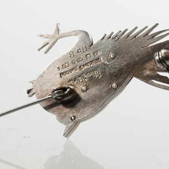 BROSCH, sterlingsilver, Wiwen Nilsson, Lund, 1958. Vikt ca 14 g.