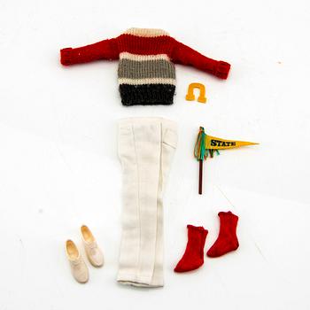 Barbie och Ken, dockor 2 st. samt kläder, vintage,"Barbie Bubblecut" Mattel 1961/62. "Ken" Mattel 1961/62.