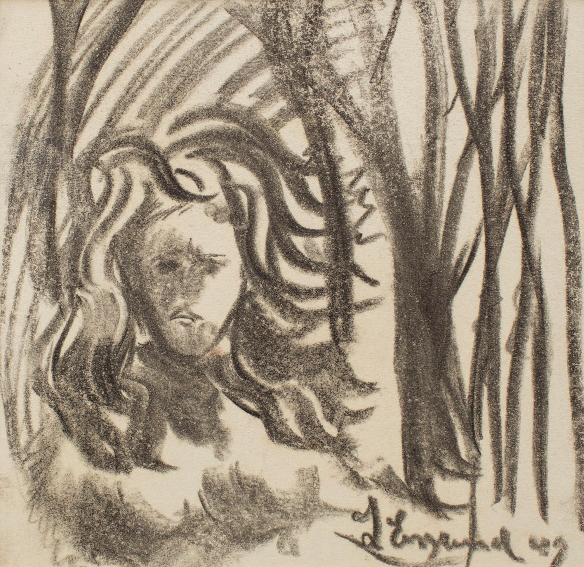LARS ENGLUND, Pencil, 2, signed and dated -49.