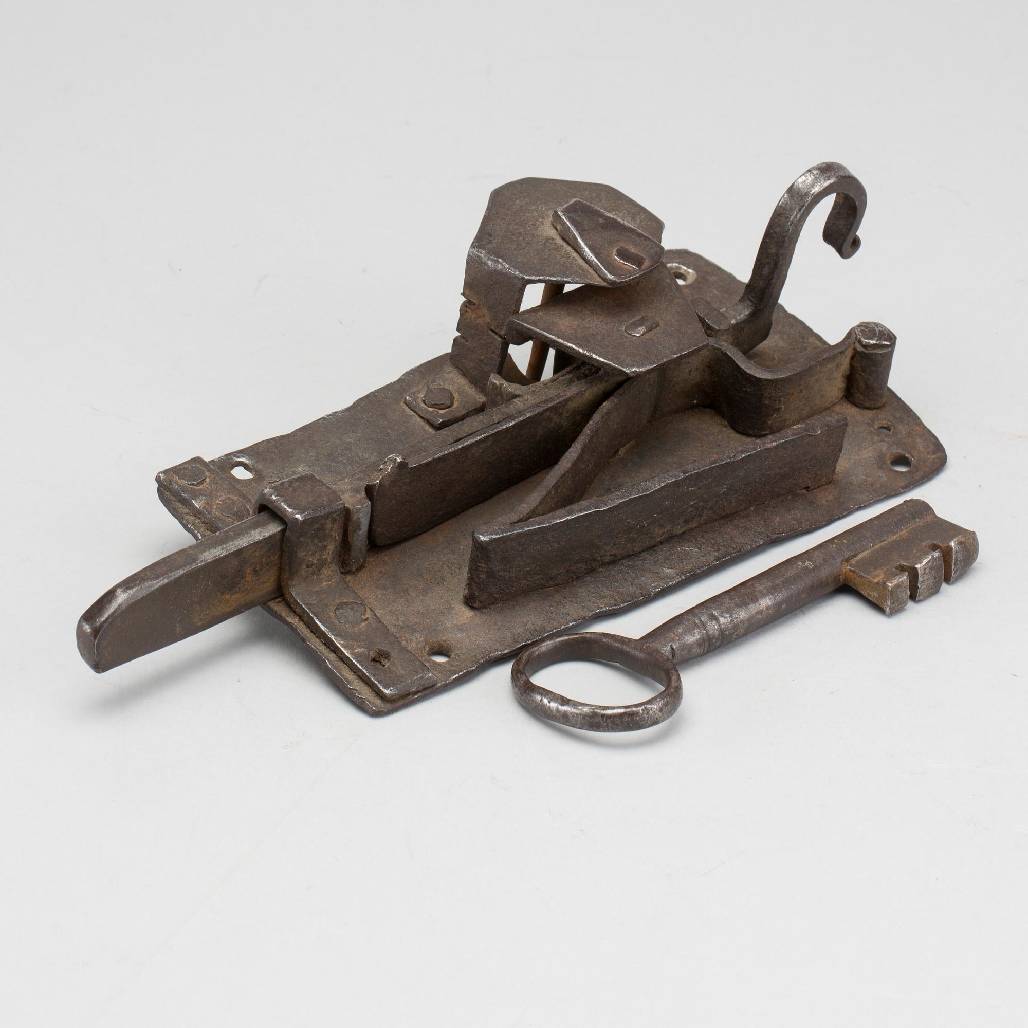 LOCK WITH KEY, Late 18th century,