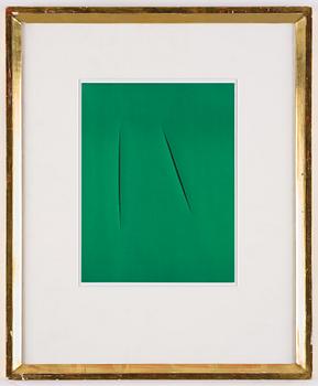 Lucio Fontana, efter, After Concetto Spaziale from  XX:e siècle no 12 1959.