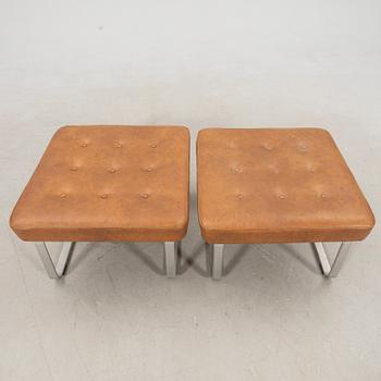 Karl Erik Ekselius, a pair of "Mondo" stools for JOC furniture Vetlanda, 1970s.