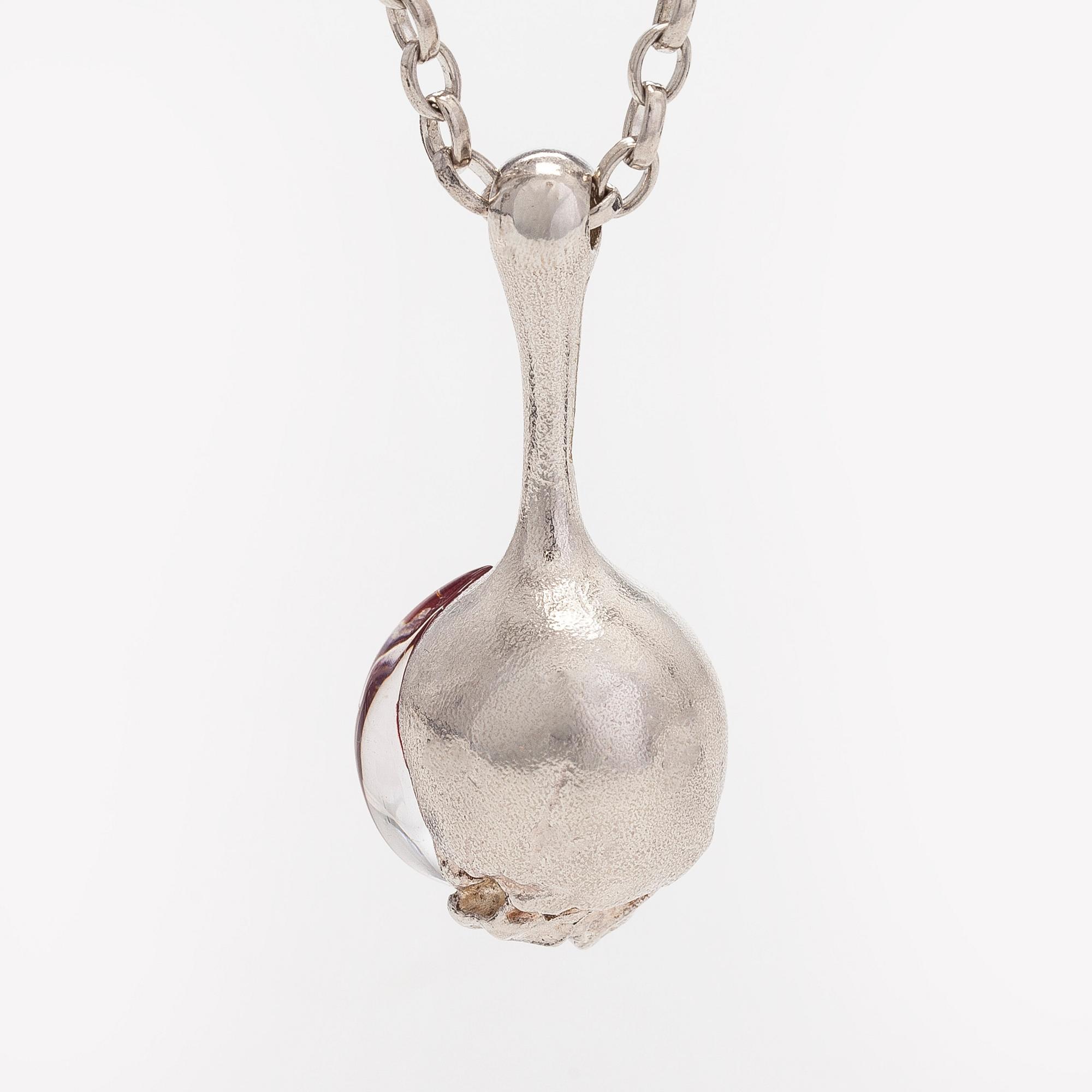 Björn Weckström, hänge, "Nectaris", silver, akryl, Lapponia 1973.