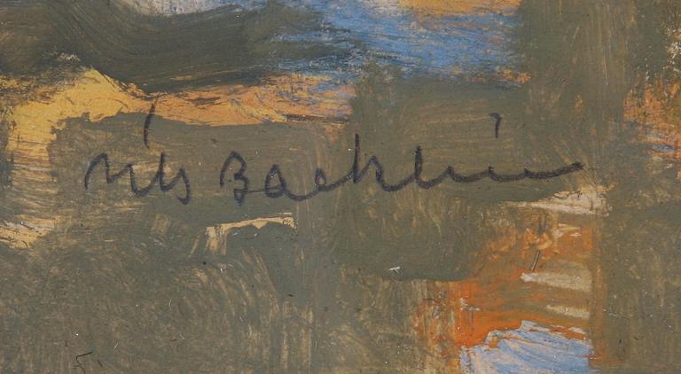 NILS BÄCKLIN, gouache, sign.