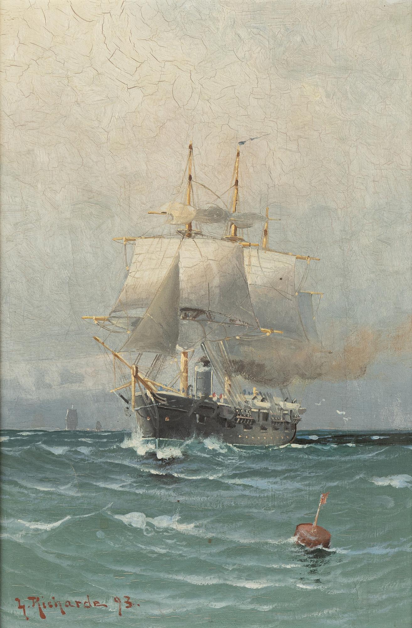 Ludvig Richarde, olja på duk, signerad och daterad -93.