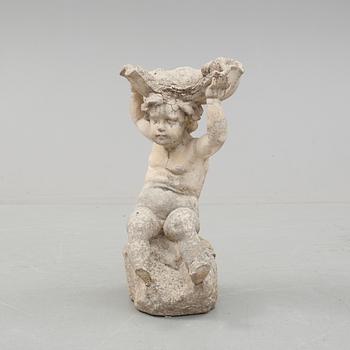 TRÄDGÅRDSSKULPTUR, gjuten betong, 1800-tals andra del.