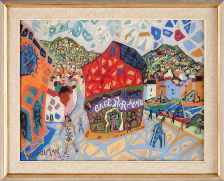 UNO VALLMAN, Pastell, sign o dat 1955.