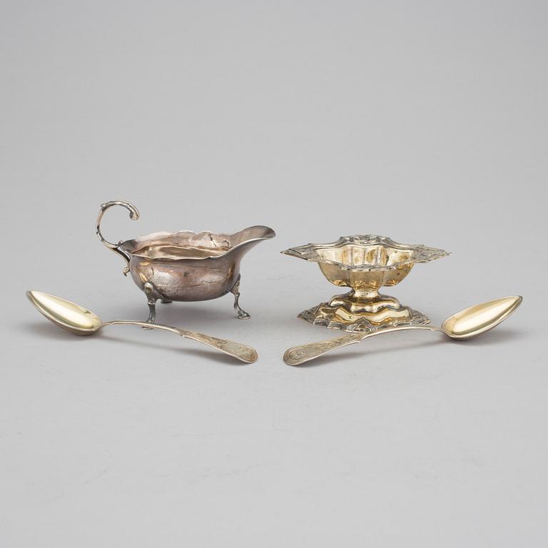 PARTI SILVER, 4 delar. Bl a okänd mästare, Moskva 1856. Vikt ca 232 gram.