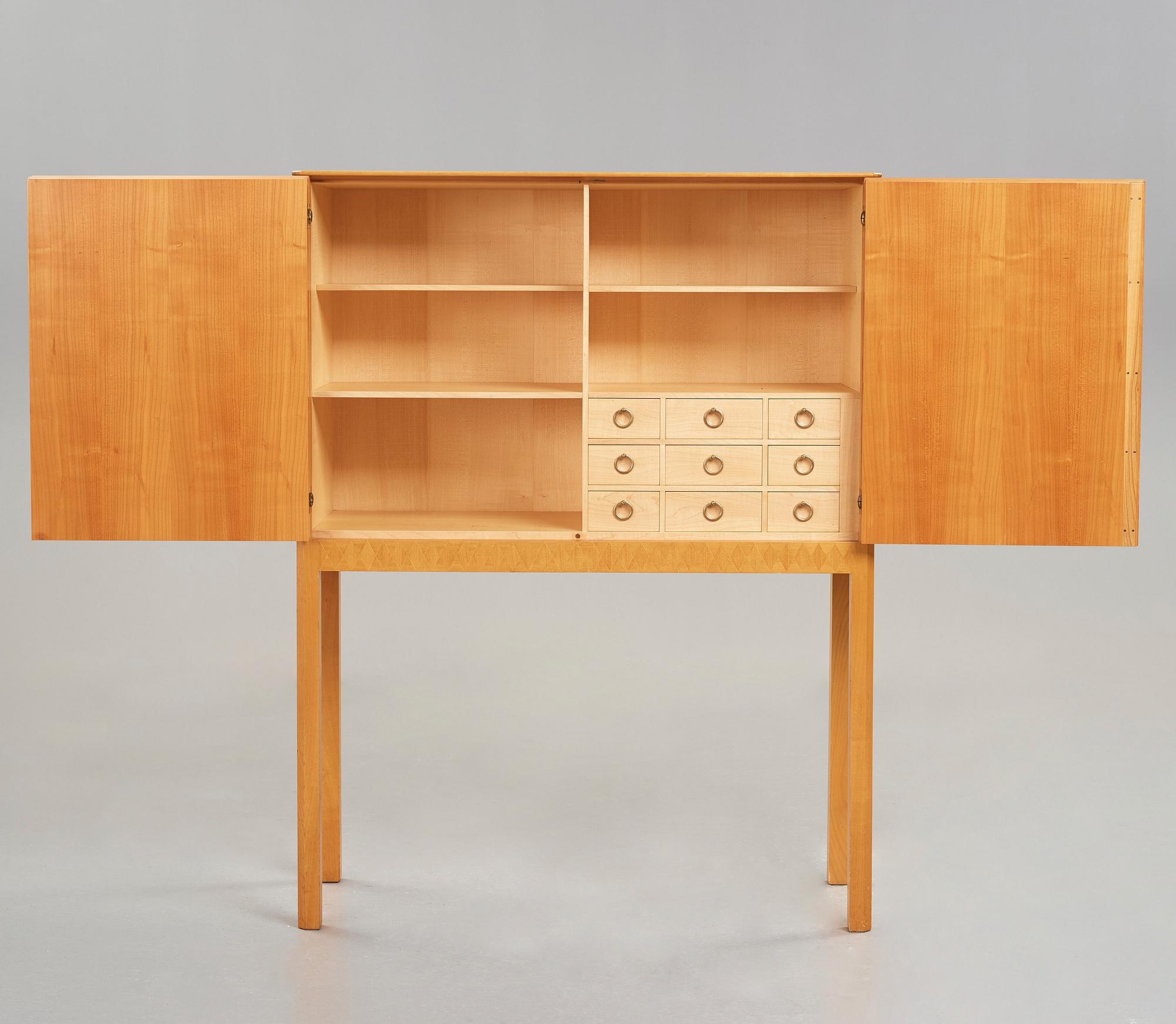 Carl-Axel Acking, a Swedish Modern cabinet, executed by cabinet maker Hjalmar Jackson for the Stockholm Craft Association, 1930-40's.