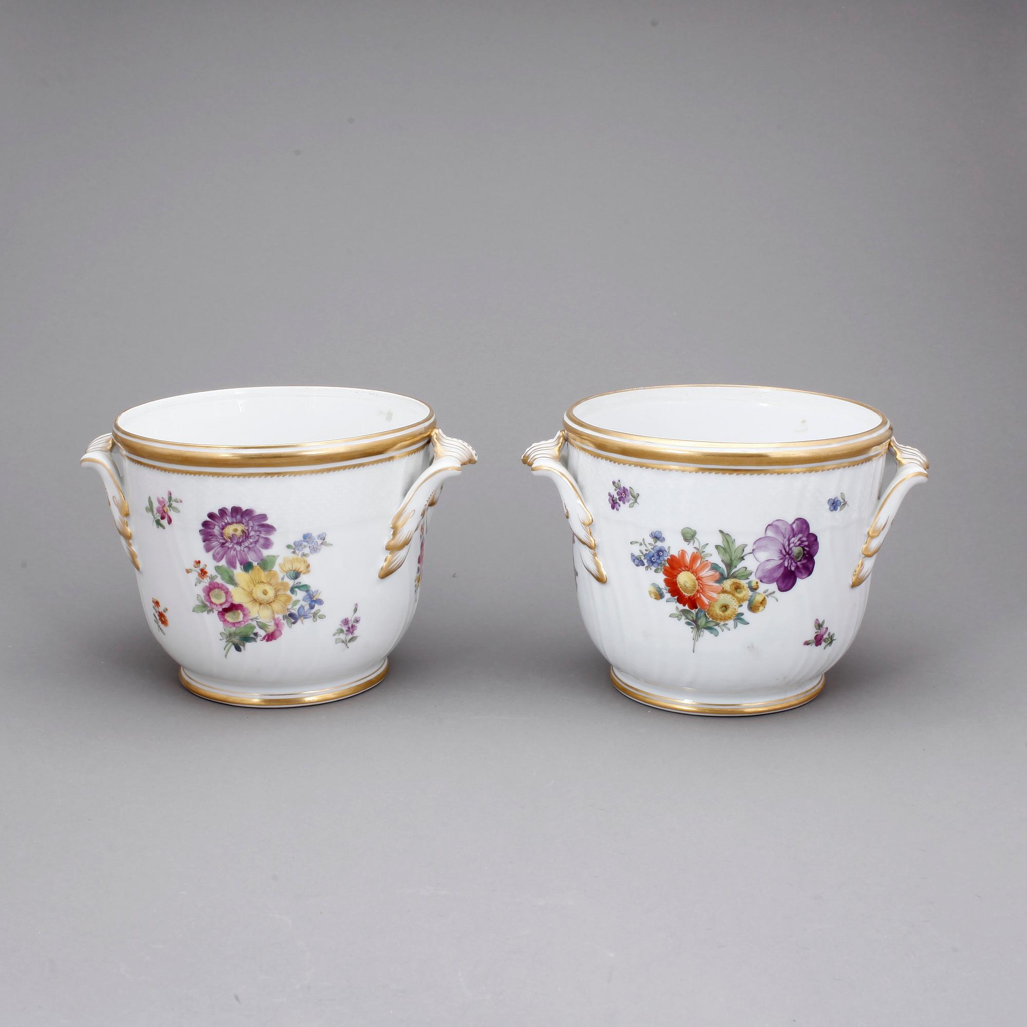 VINKYLARE, ett par, porslin, Royal Copenhagen.