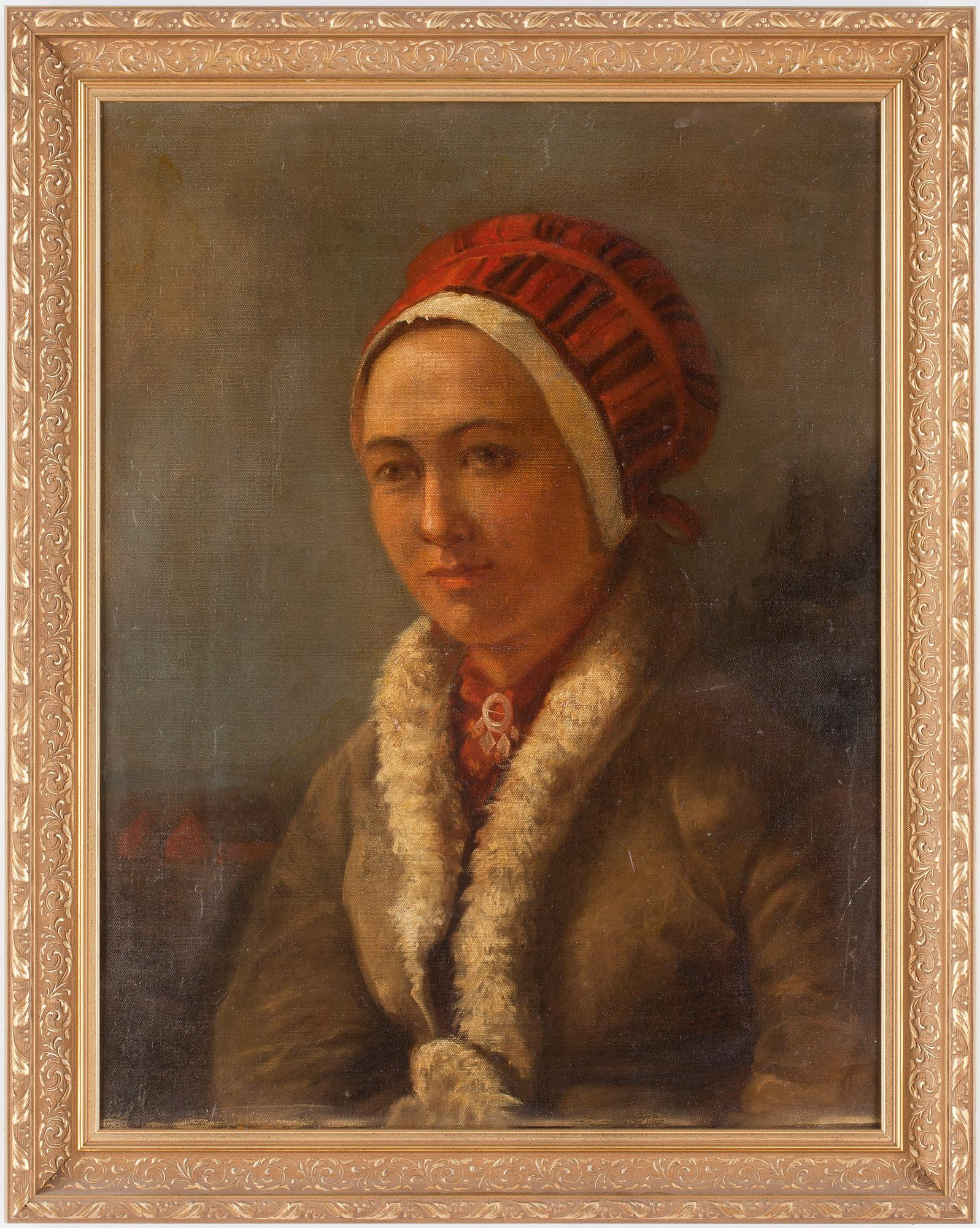 OKÄND KONSTNÄR, olja på duk, osign 1800/1900-tal.