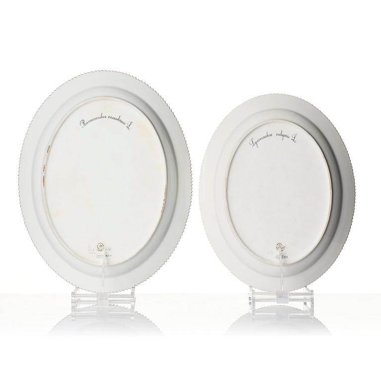 A set of two Royal Copenhagen 'Flora Danica' serving dishes, Denmark, 20th century.
