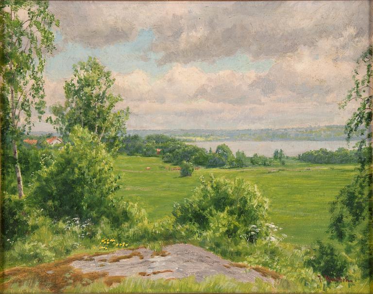 JOHAN KROUTHÉN, oil on canvas, signed.