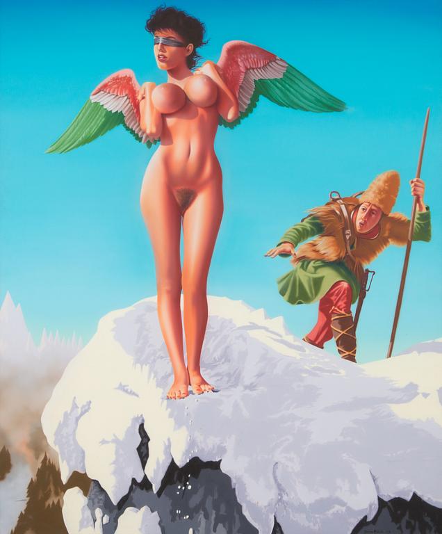 Jarmo Mäkilä, oil on canvas, laid on board, signed and dated-93.