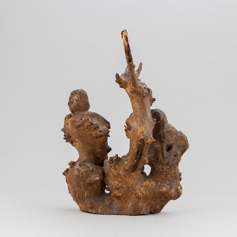 Two Chinese root sculptures, 20th Century.
