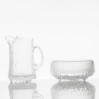 Tapio Wirkkala, service parts, glass, 60 pieces, "Ultima Thule", Iittala, second half of the 20th century.