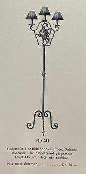 Bjerkås, a floor lamp model "231", Gothenburg, 1930's.