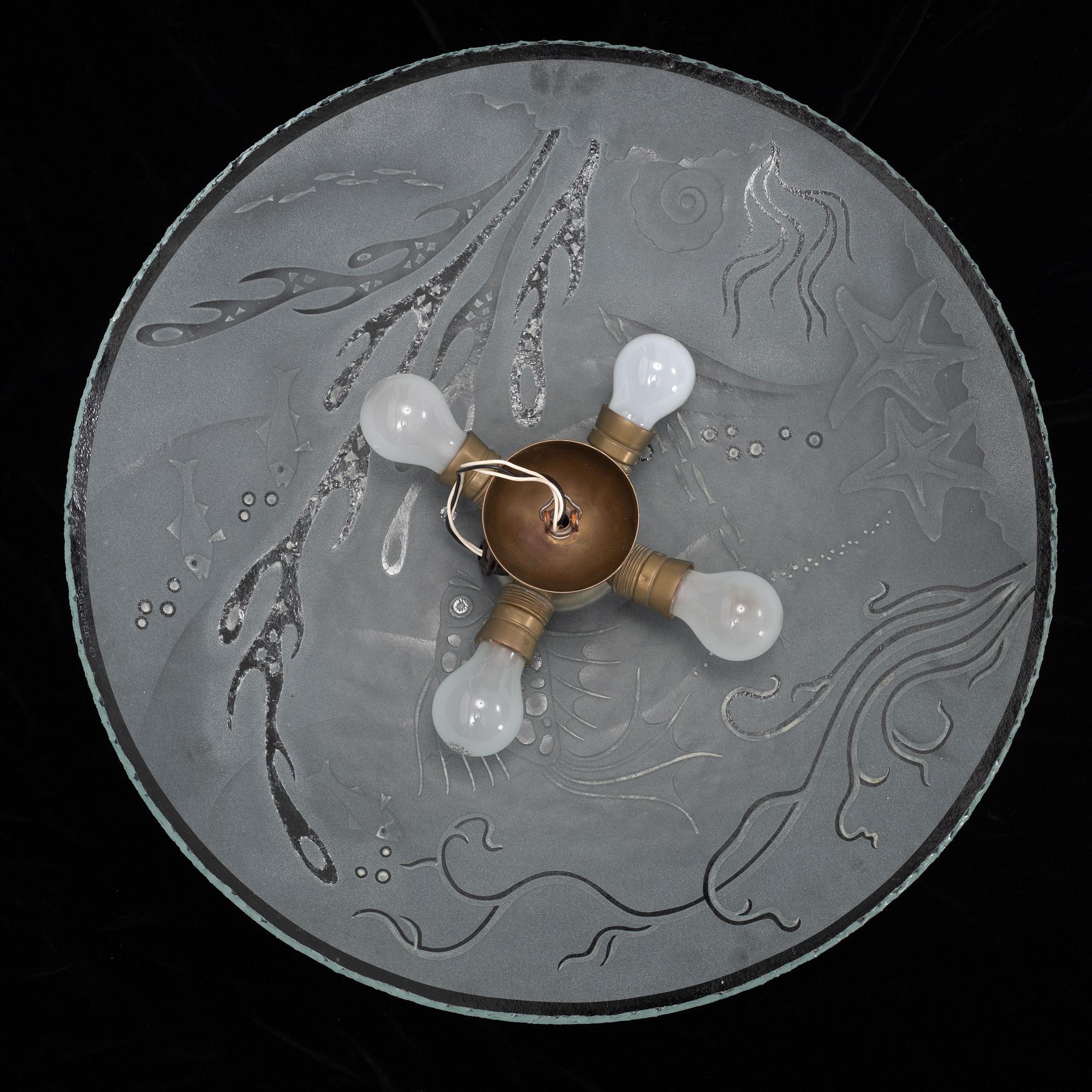 Glössner & Co, taklampa, Swedish Modern, 1940-tal.