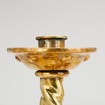 LJUSSTAKAR, ett par, mässing, barockstil, 1900-tal.