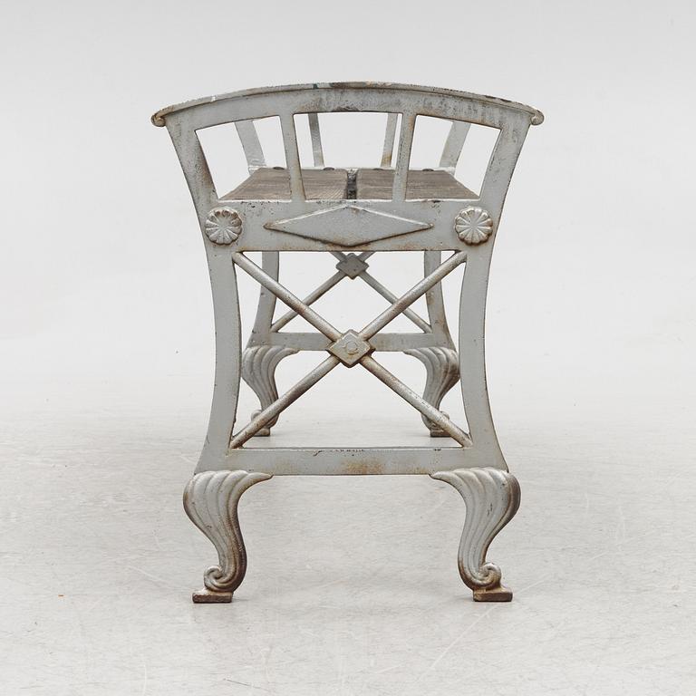 Folke Bensow, a garden bench, 'Parkbänk n:r 2', Näfveqvarns bruk.