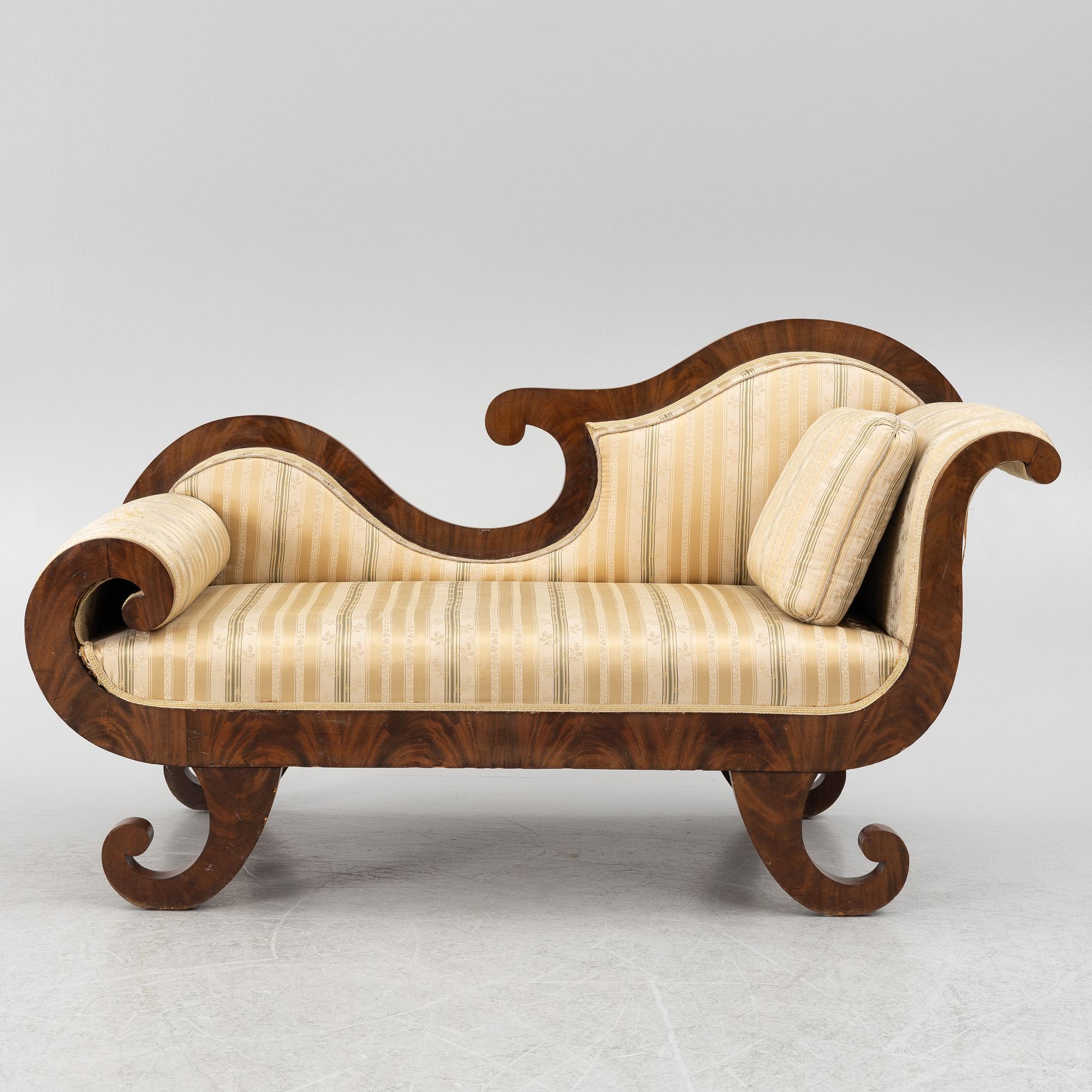 A Swedish Empire Couch, first half of the 19th Century.