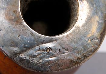 LÅNGPIPA, trä och silver, trol Eric Söderholm, Härmösand, verksam 1827-80.