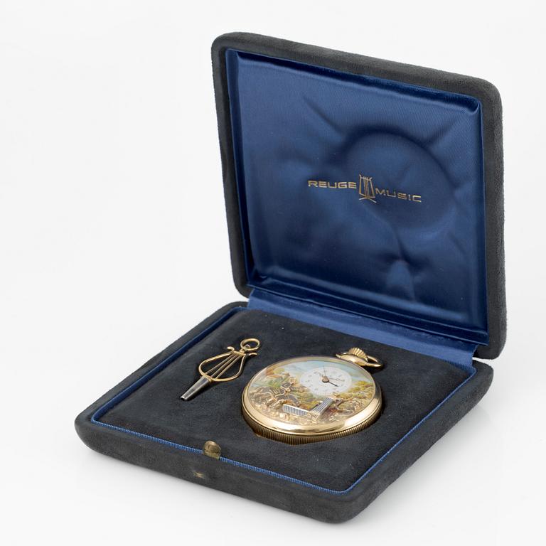 Reuge Music, Fickur/speldosa med rörliga figurer, Sainte-Croix, Schweiz, 1900-talets senare del.