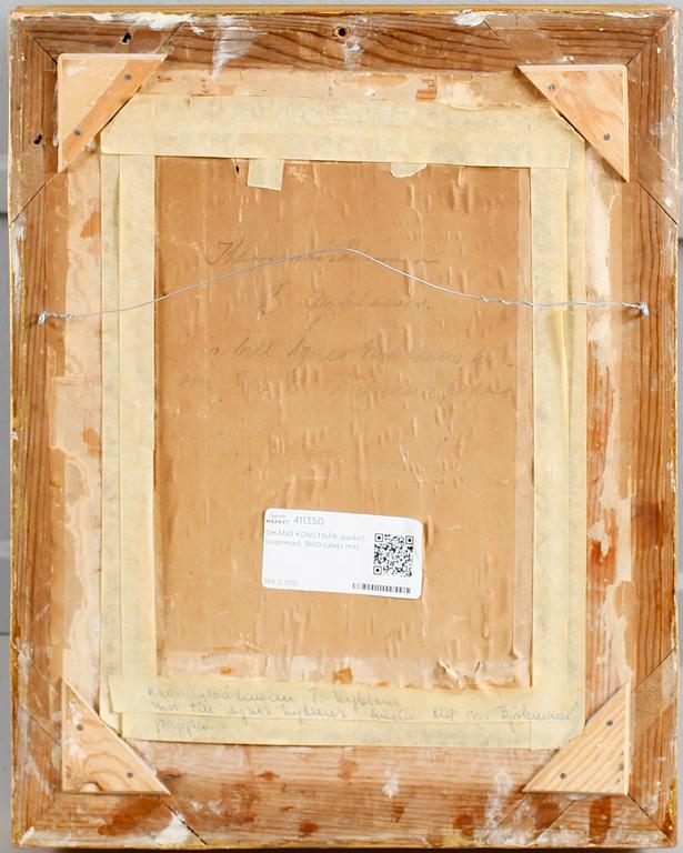 OKÄND KONSTNÄR, pastell, osignerad, 1800-talets mitt.
