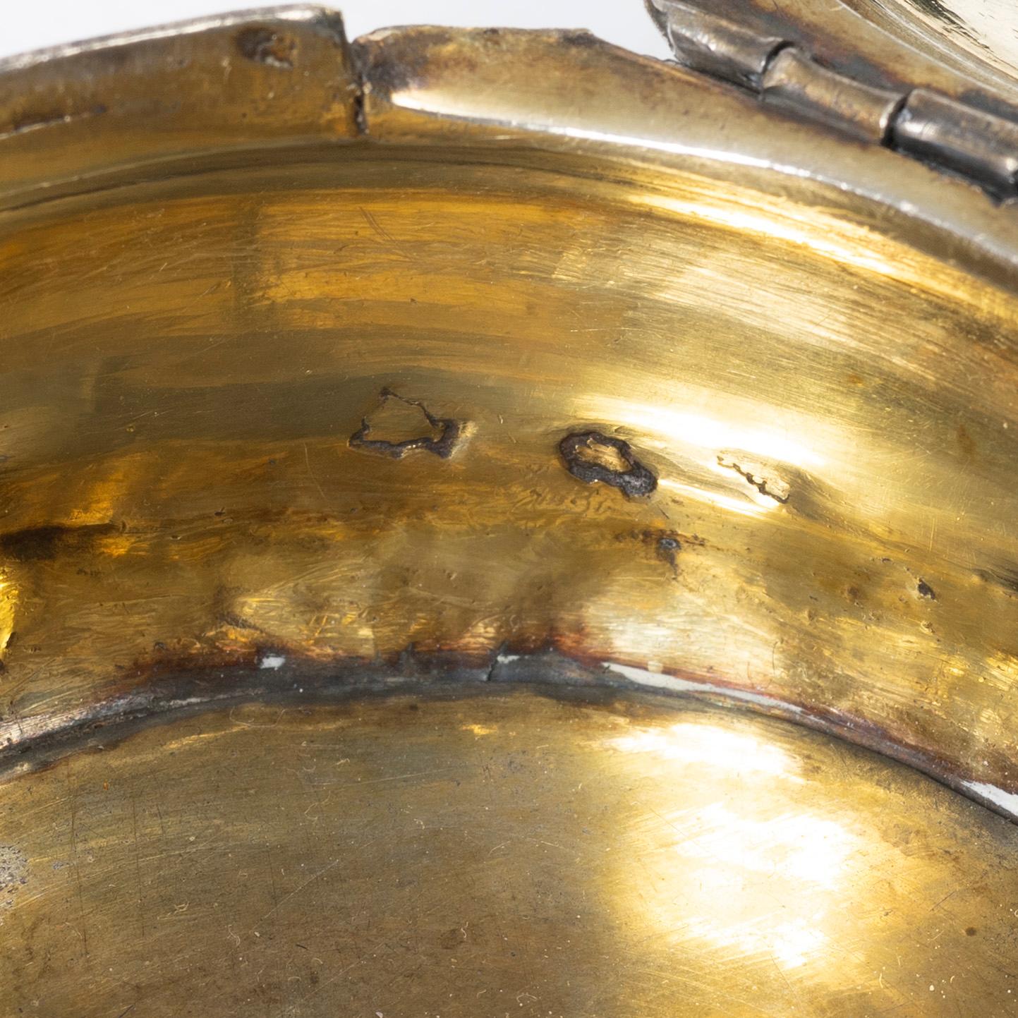 A silver gilt Rococo box, 18th century.