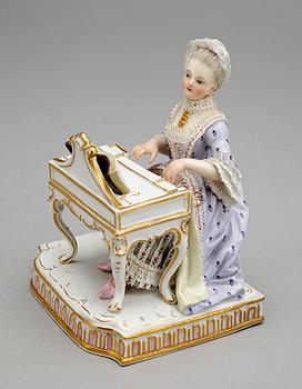 FIGURIN, porslin, Meissen, 1800-talets mitt.