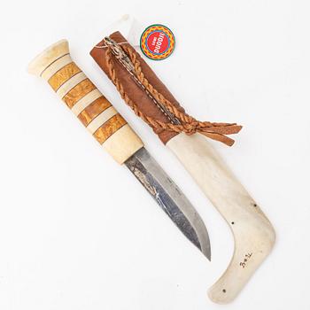 Bengt Olaf Unga, half-horn knife, signed.