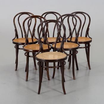 A SET OF 6 THONET CHAIRS.