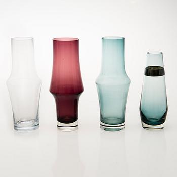 VASER, 8 st, glas, Riihimäen Lasi, Finland 1960-70-tal.