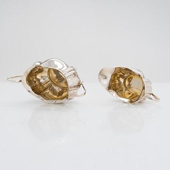 Te- och kaffeservis, 4 dlr, sterlingsilver, Joseph Gloster Ltd, Birmingham 1911, 1919 och 1922.