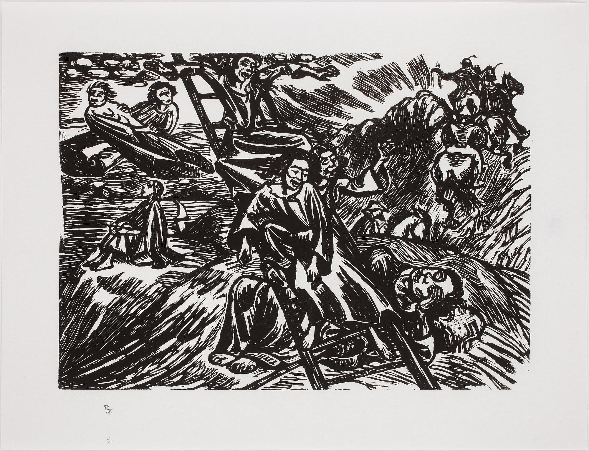 ERNST BARLACH, litografi mapp, signerade och numrerade. Mapp 70/95.