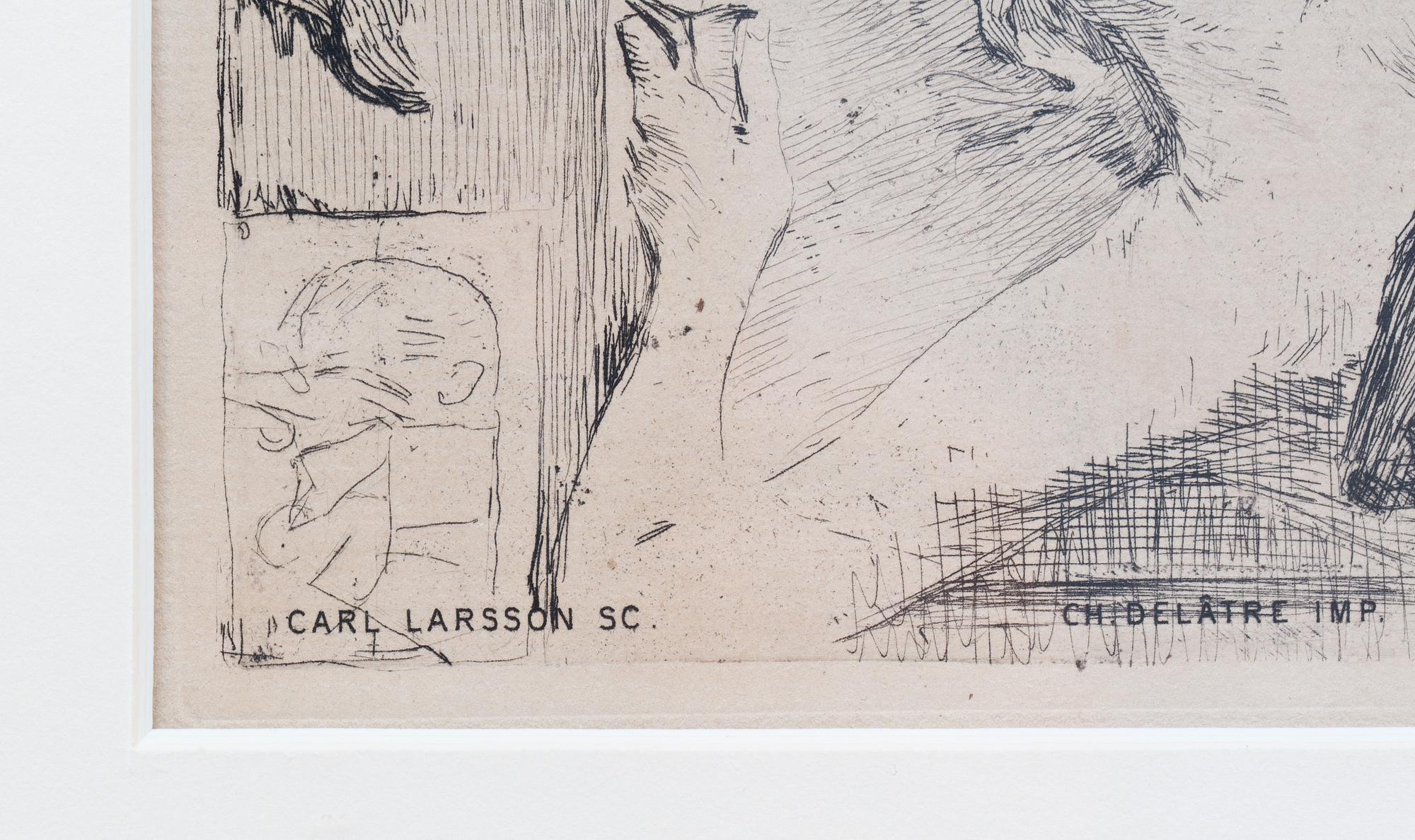 CARL LARSSON, efter, etsning utgiven av Föreningen för grafisk konst. Ej signerad.