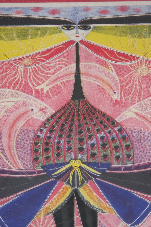 SVANBERG, MAX WALTER. Färglitografier, 2 st, sign o numr 30/100 resp 221/260.