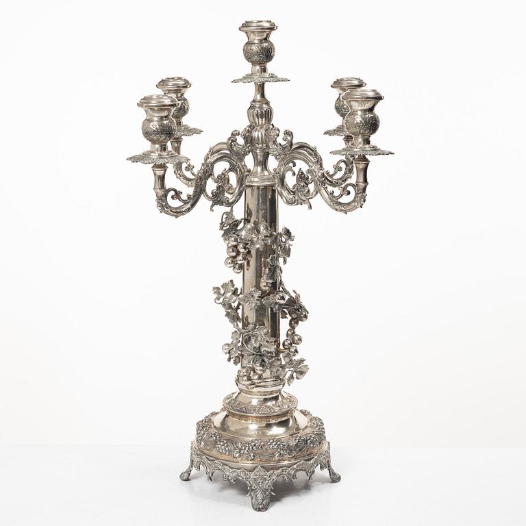 Kandelaber, 1900-tal, ostämplad, troligen silver.