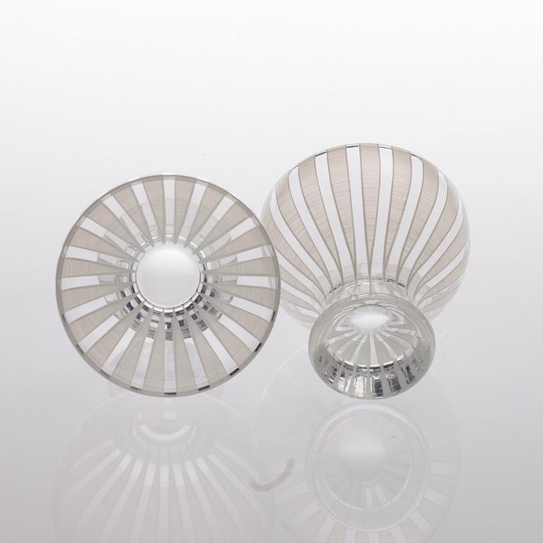 GLAS, 6 st, design Bengt Orup, Johansfors glasbruk. 1900-senare hälft.