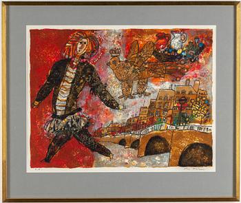 THEO TOBIASSE, färglitografier.  3 st, signerade EA, 57/75, EA.