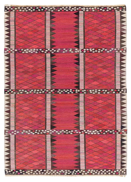 Marianne Richter, a carpet, 'Josefina röd', tapestry weave, c 238 x 172 cm, signed AB MMF MR.