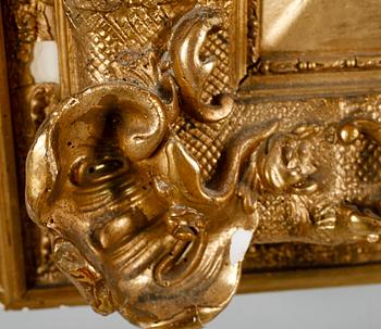 OKÄND KONSTNÄR, olja på pannå, sign J Hartung, 1800-tal.