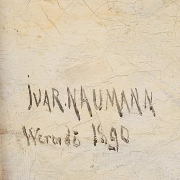 IVAR NAUMANN, olja på pannå, sign o dat 1890.