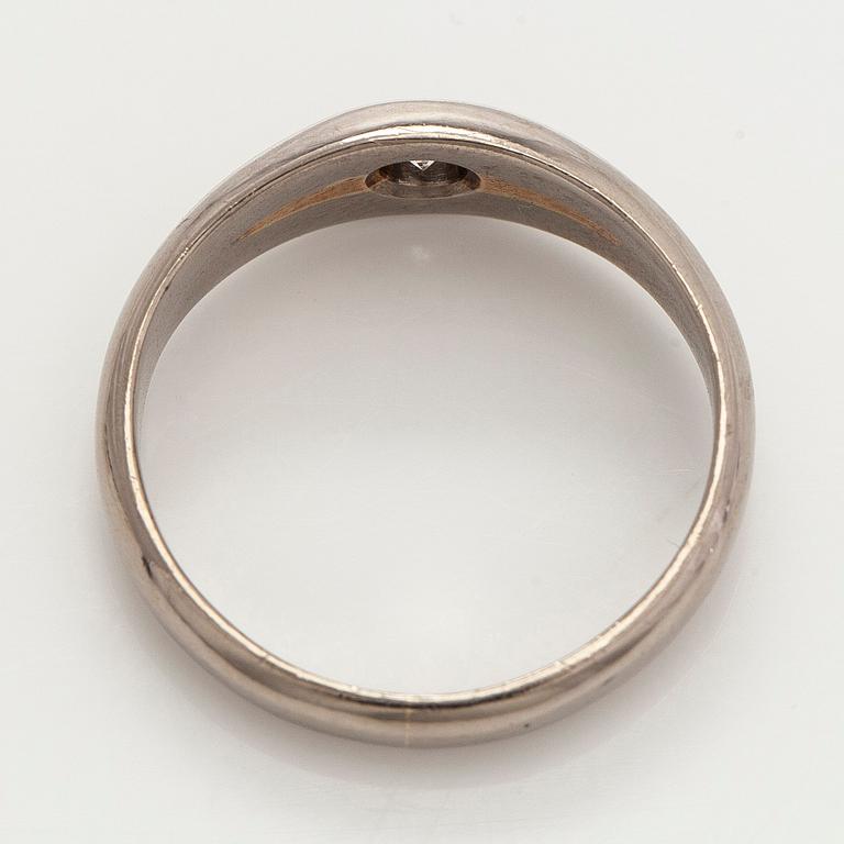Ring, brilliant cut diamond, 14K white gold, Finland 1999.