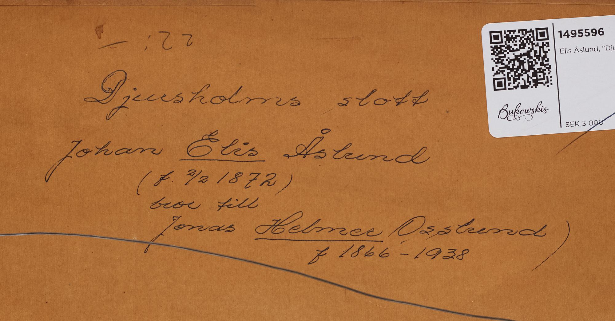 Elis Åslund, Borgholms slottsruin.