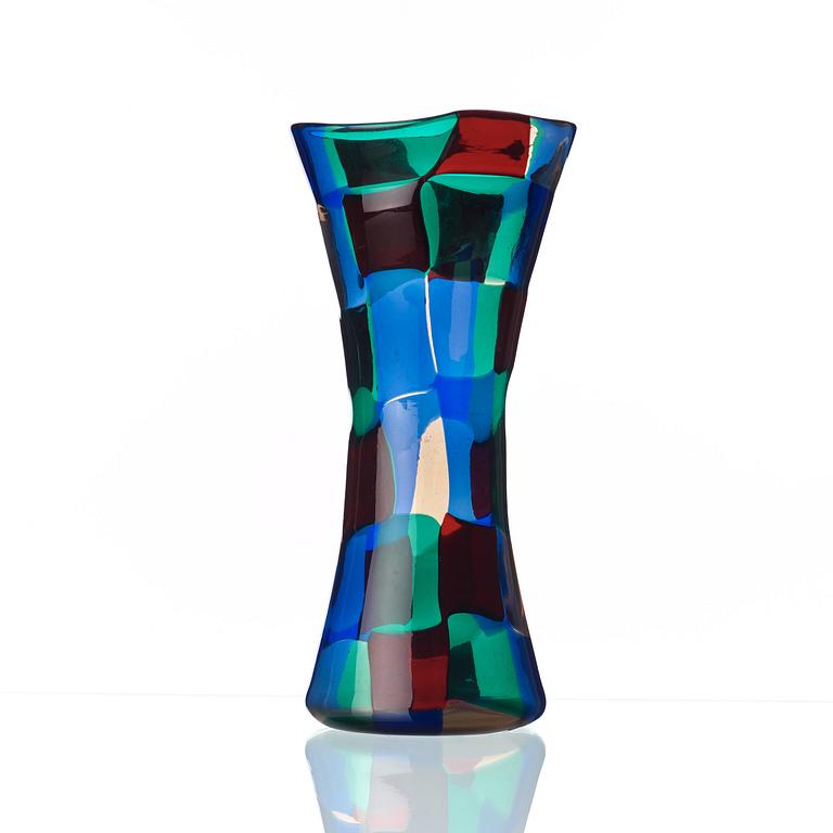 Fulvio Bianconi, a 'Pezzato' glass vase, Venini, Italy 1950's.