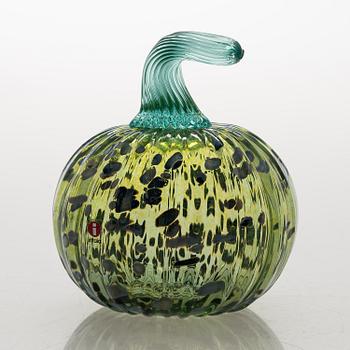 OIVA TOIKKA, A "Pumpkin" big) glass sculpture signed O. Toikka Nuutajärvi.