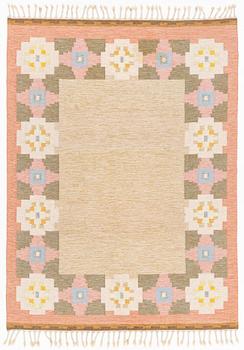 Ingegerd Silow, a flat wave rug, signed IS, c. 230 x 170 cm.