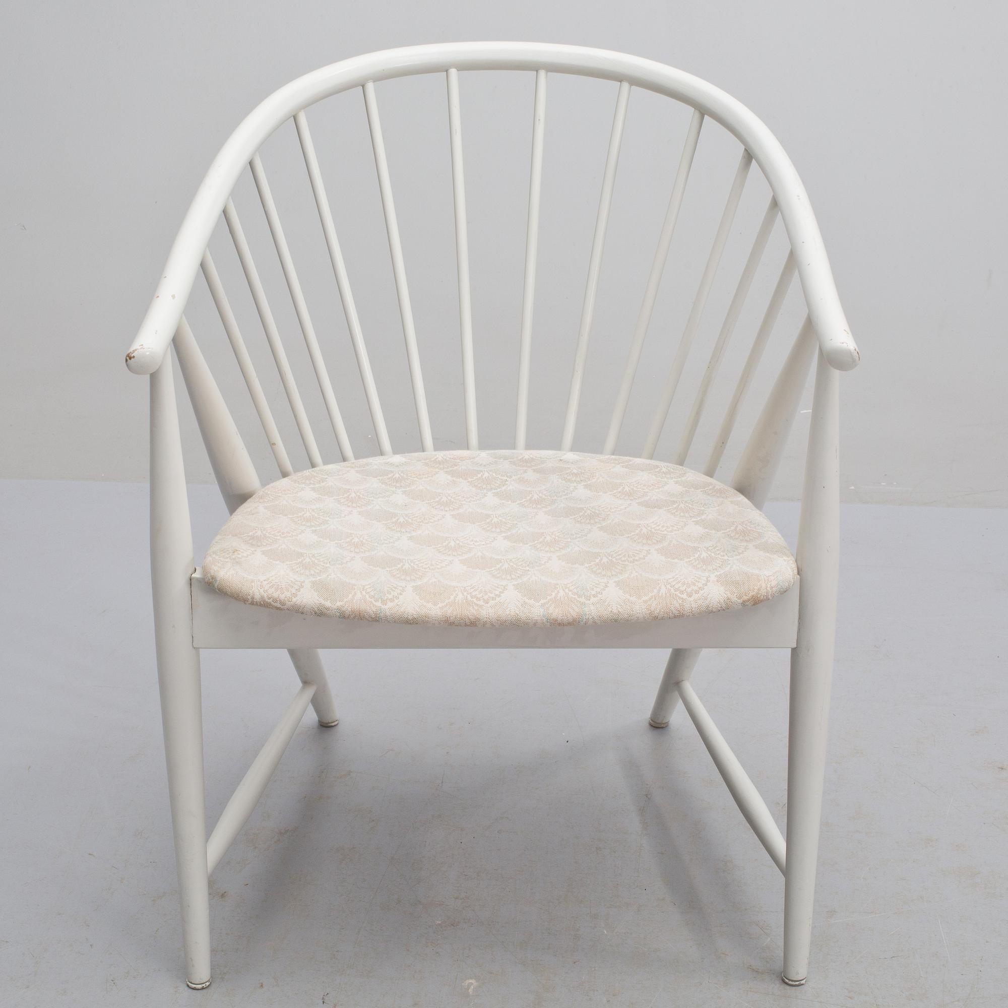 KARMSTOL, "Solfjädern", Sonna Rosén, Nässjö Stolfabrik, formgiven 1948.