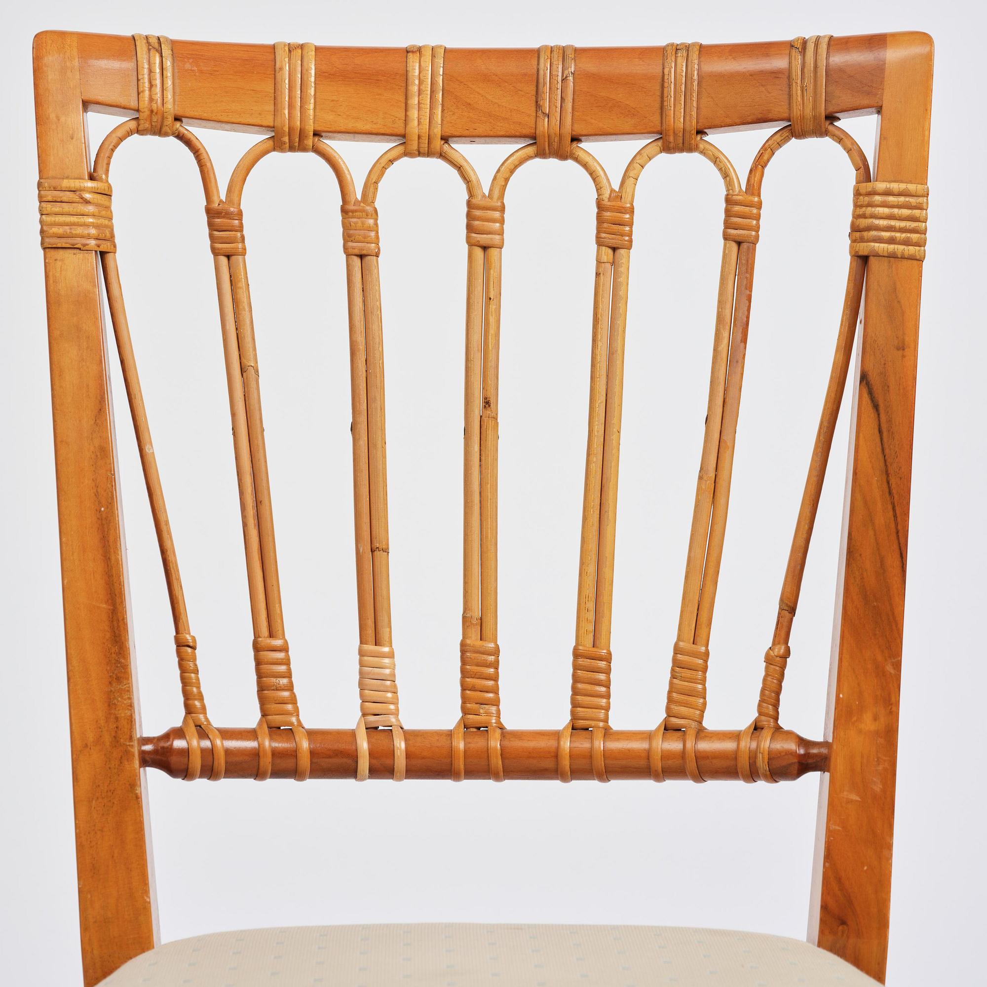 Josef Frank, ten dining chairs, model B 1165, Svenskt Tenn, before 1985.